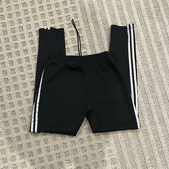 Adidas Black and White Joggers with Tapered Fit - Picture 2 of 3